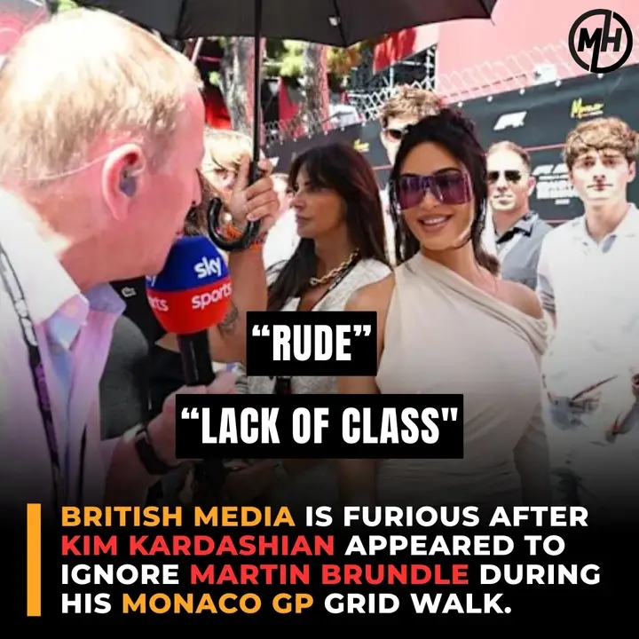 KIM KARDASHIAN BREAKS SILENCE ON MARTIN BRUNDLE MONACO GP GRID WALK SNUB