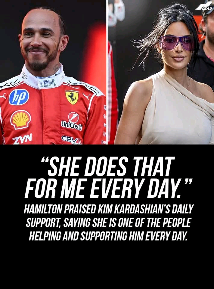 HAMILTON REVEALS KIM KARDASHIAN’S DAILY SUPPORT HAS POWERED HIS F1 RESURGENCE