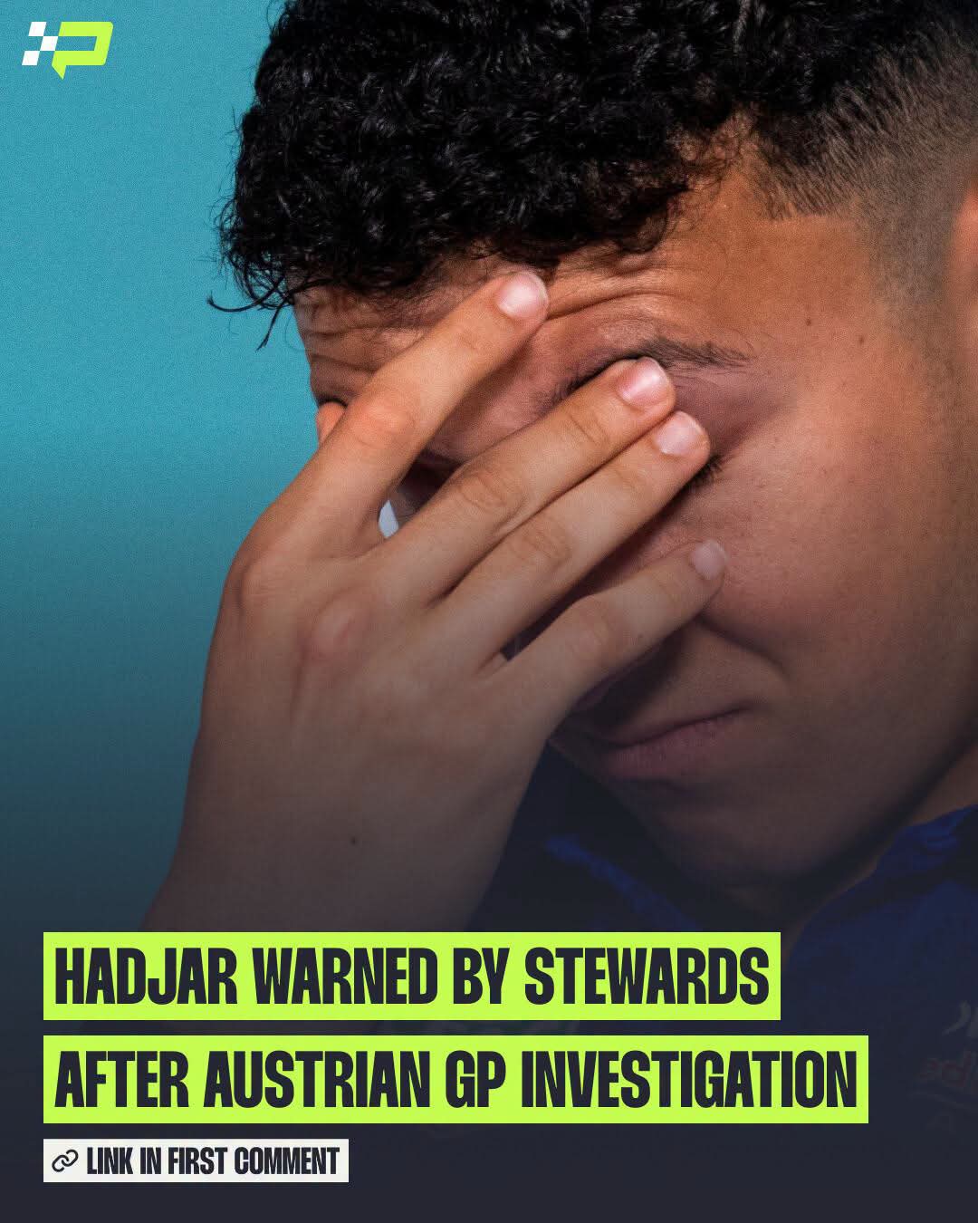 FIA HANDS ISACK HADJAR OFFICIAL WARNING AFTER AUSTRIAN GRAND PRIX INCIDENT