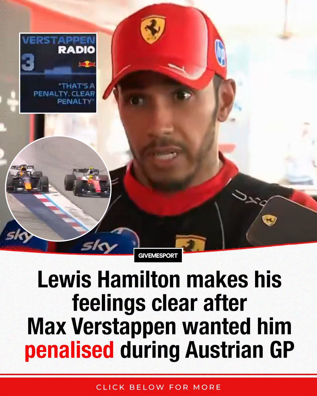 LEWIS HAMILTON SHRUGS OFF VERSTAPPEN’S PENALTY DEMANDS