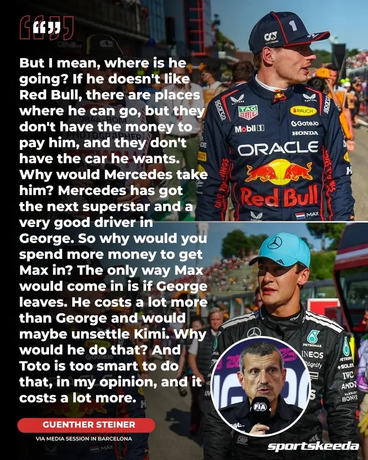 Guenther Steiner Questions Whether Max Verstappen Would Truly Benefit From a Mercedes Switch