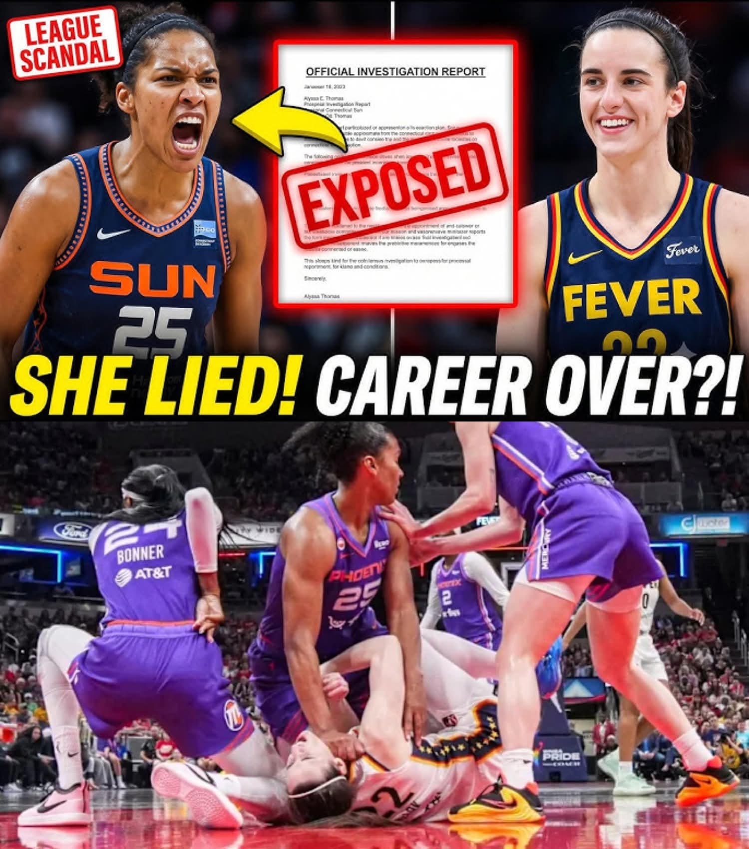 ALYSSA THOMAS FACES FRESH SCRUTINY AS VIRAL CLAIMS FUEL WNBA CONTROVERSY OVER CAITLIN CLARK INCIDENT