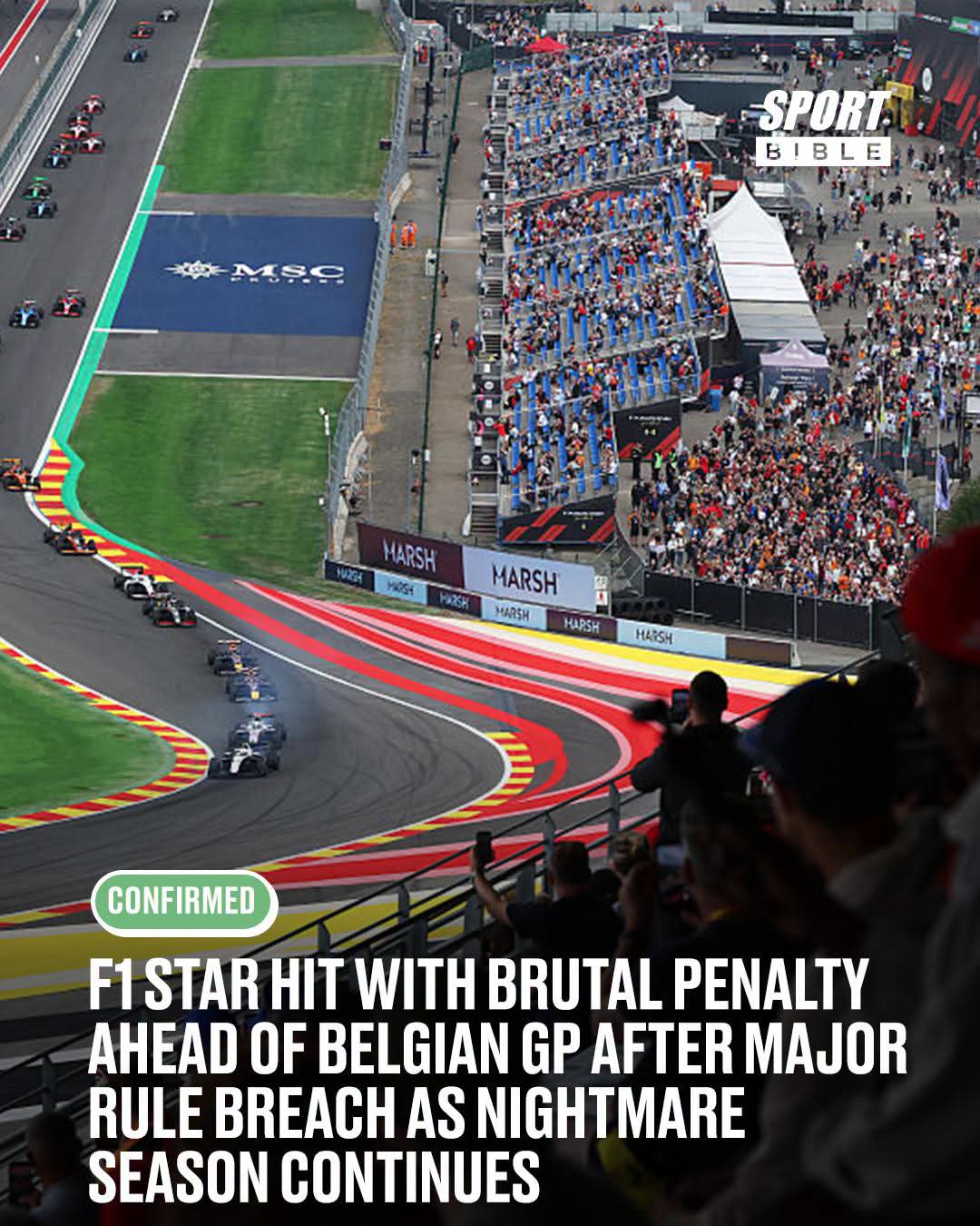 FERNANDO ALONSO SUFFERS MAJOR BELGIAN GRAND PRIX SETBACK AS FIA SENDS ASTON MARTIN STAR TO THE BACK OF THE GRID