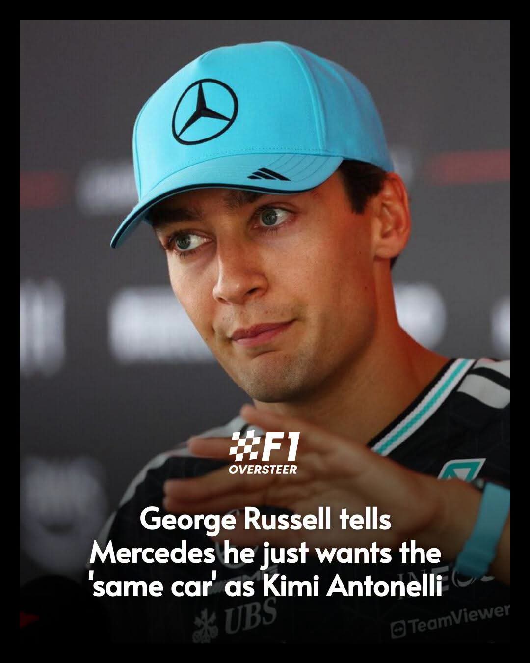GEORGE RUSSELL DEMANDS ‘THE SAME CAR’ AS KIMI ANTONELLI AS MERCEDES FACES GROWING QUESTIONS OVER F1 TITLE FIGHT
