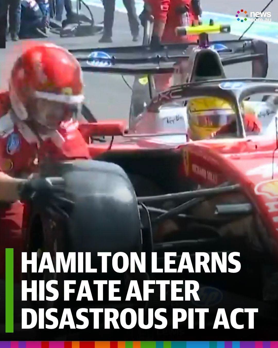 LEWIS HAMILTON PIT LANE DRAMA ENDS WITH FERRARI FINED AFTER BELGIAN GRAND PRIX INCIDENT