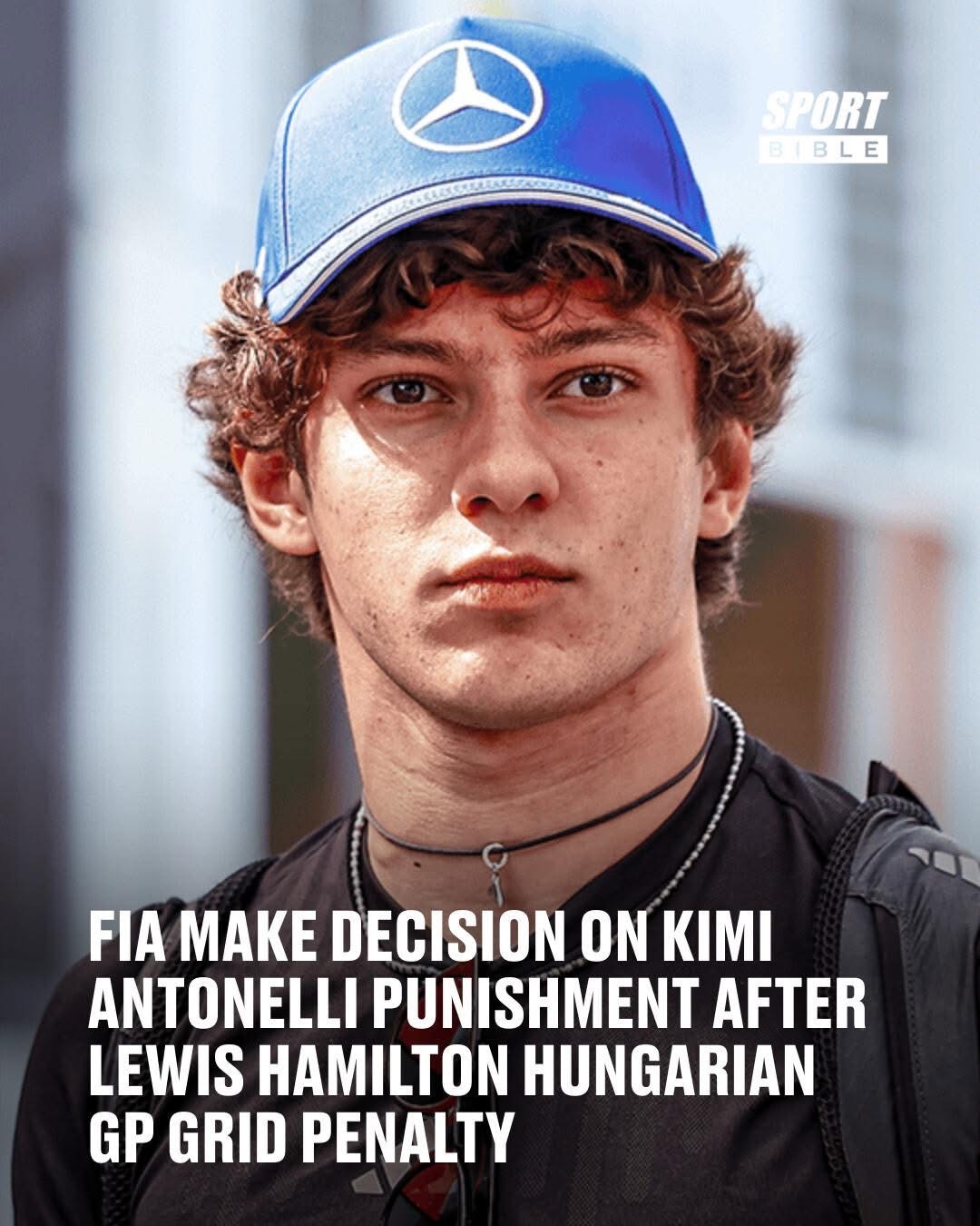 KIMI ANTONELLI HANDED MATCHING FIA GRID PENALTY AFTER LEWIS HAMILTON SANCTION ROCKS HUNGARIAN GRAND PRIX