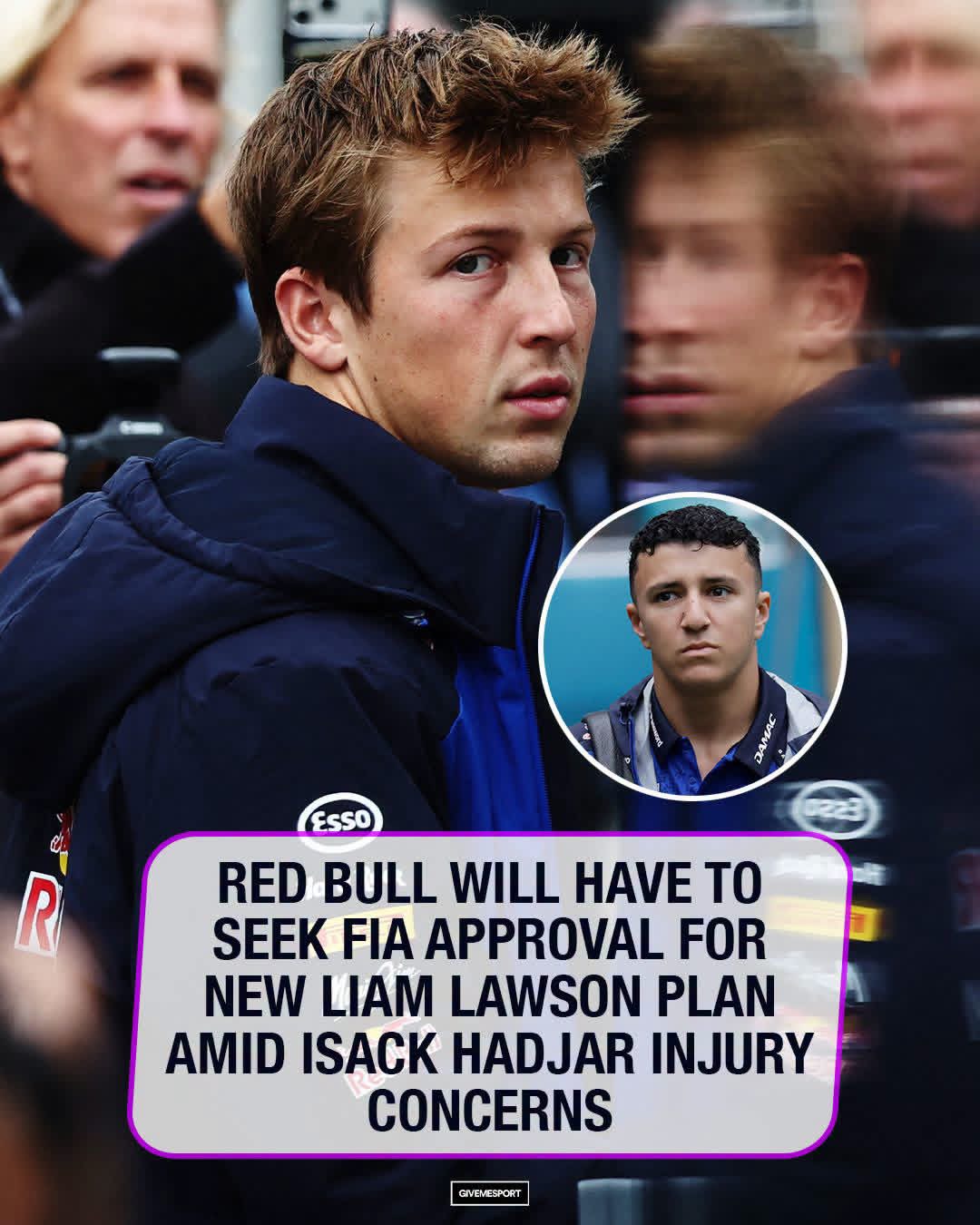 RED BULL’S LIAM LAWSON PLAN COULD TRIGGER FIA INTERVENTION AS ISACK HADJAR’S INJURY THREATENS MONZA RETURN