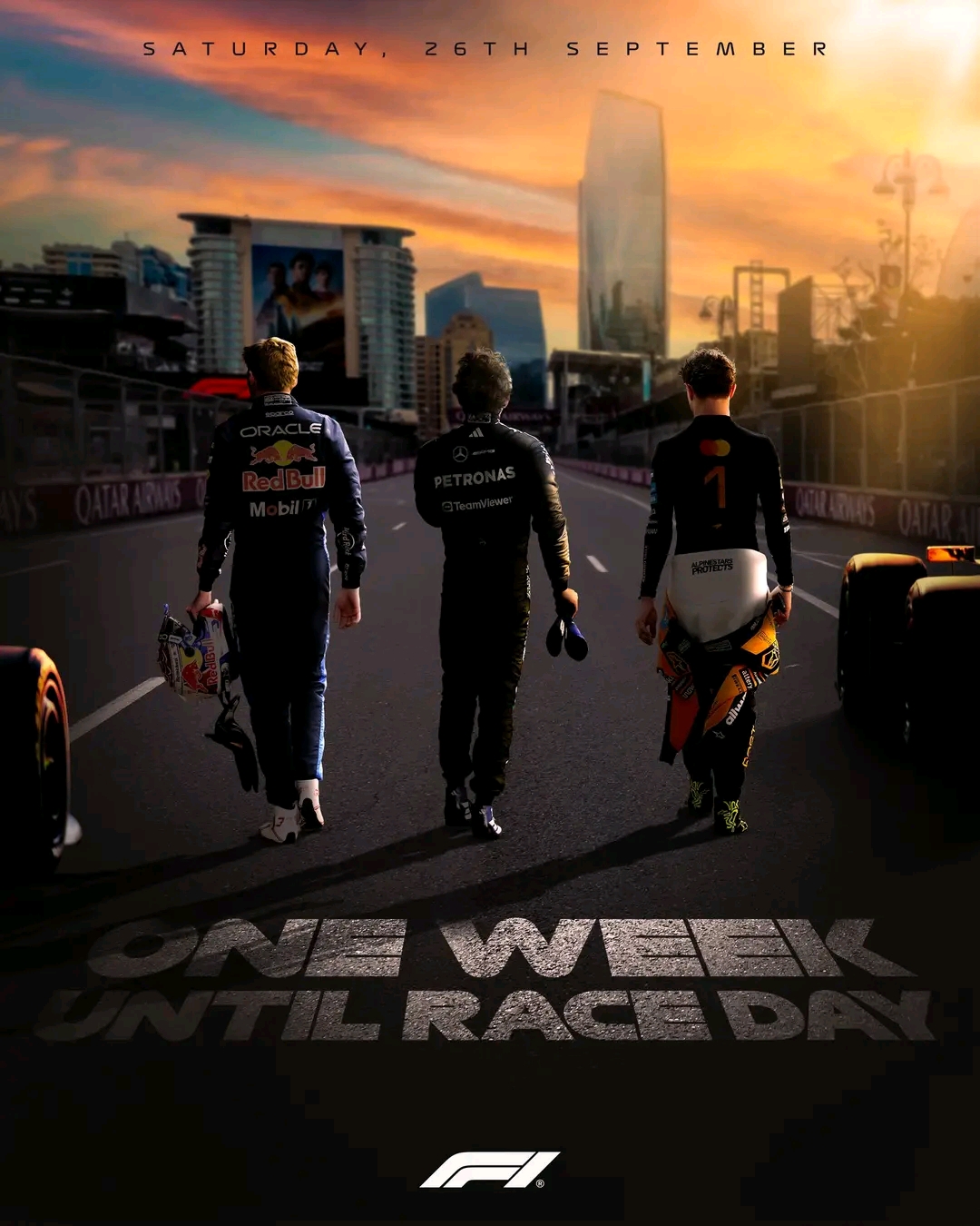 ONE WEEK TO BAKU! 🇦🇿🔥 Formula 1 Returns to the Streets for the Azerbaijan Grand Prix on September 26