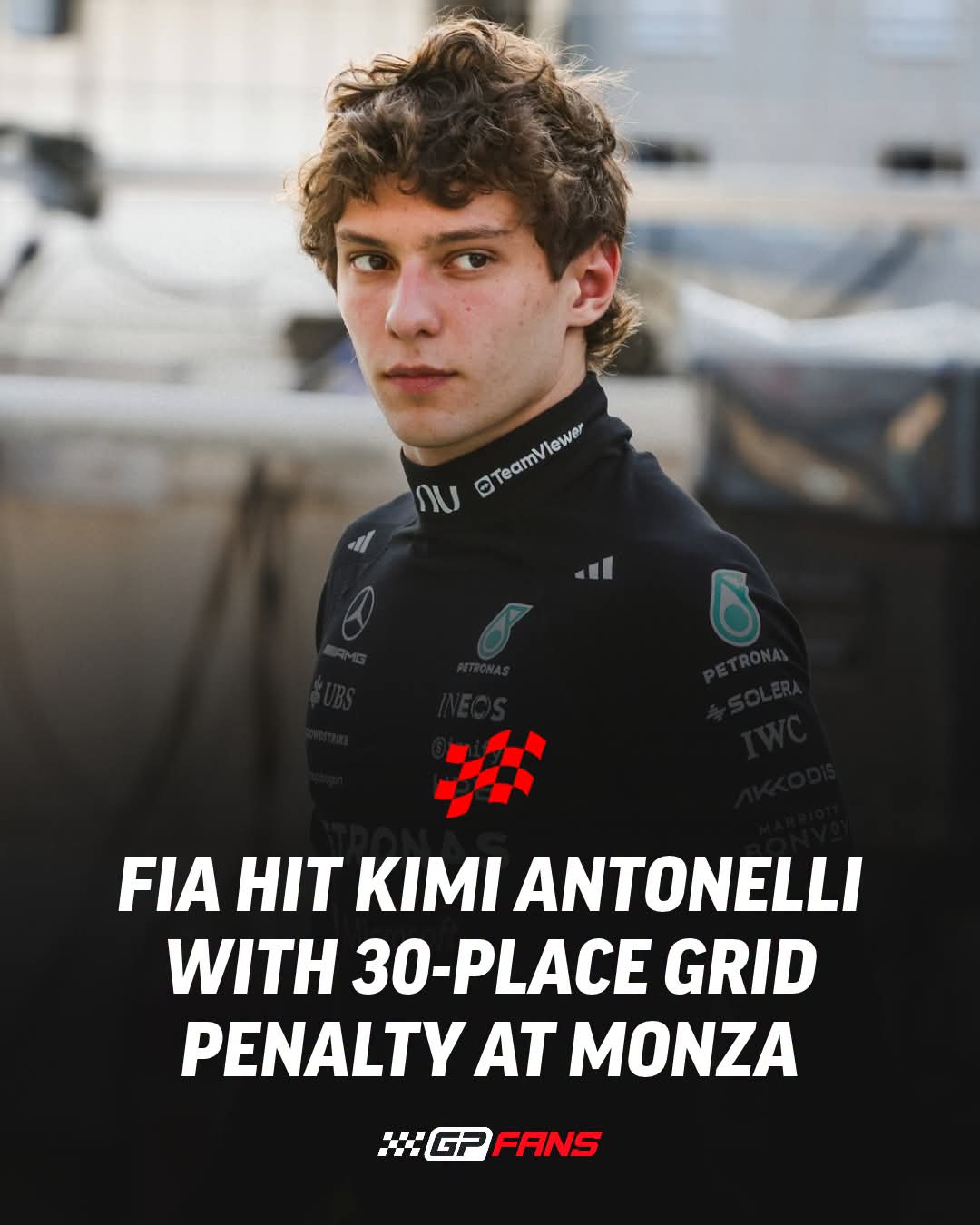 KIMI ANTONELLI HIT WITH HUGE 30-PLACE GRID PENALTY AT MONZA AFTER MERCEDES POWER UNIT CHANGE