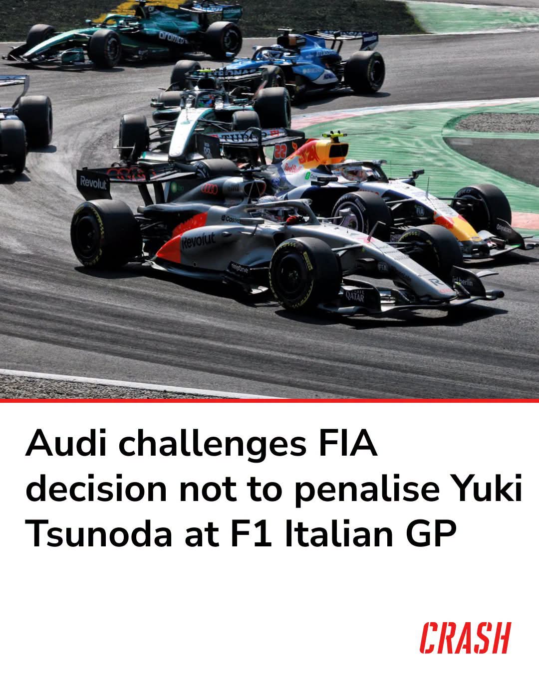 AUDI CHALLENGES FIA DECISION AS YUKI TSUNODA ESCAPES PENALTY AT MONZA