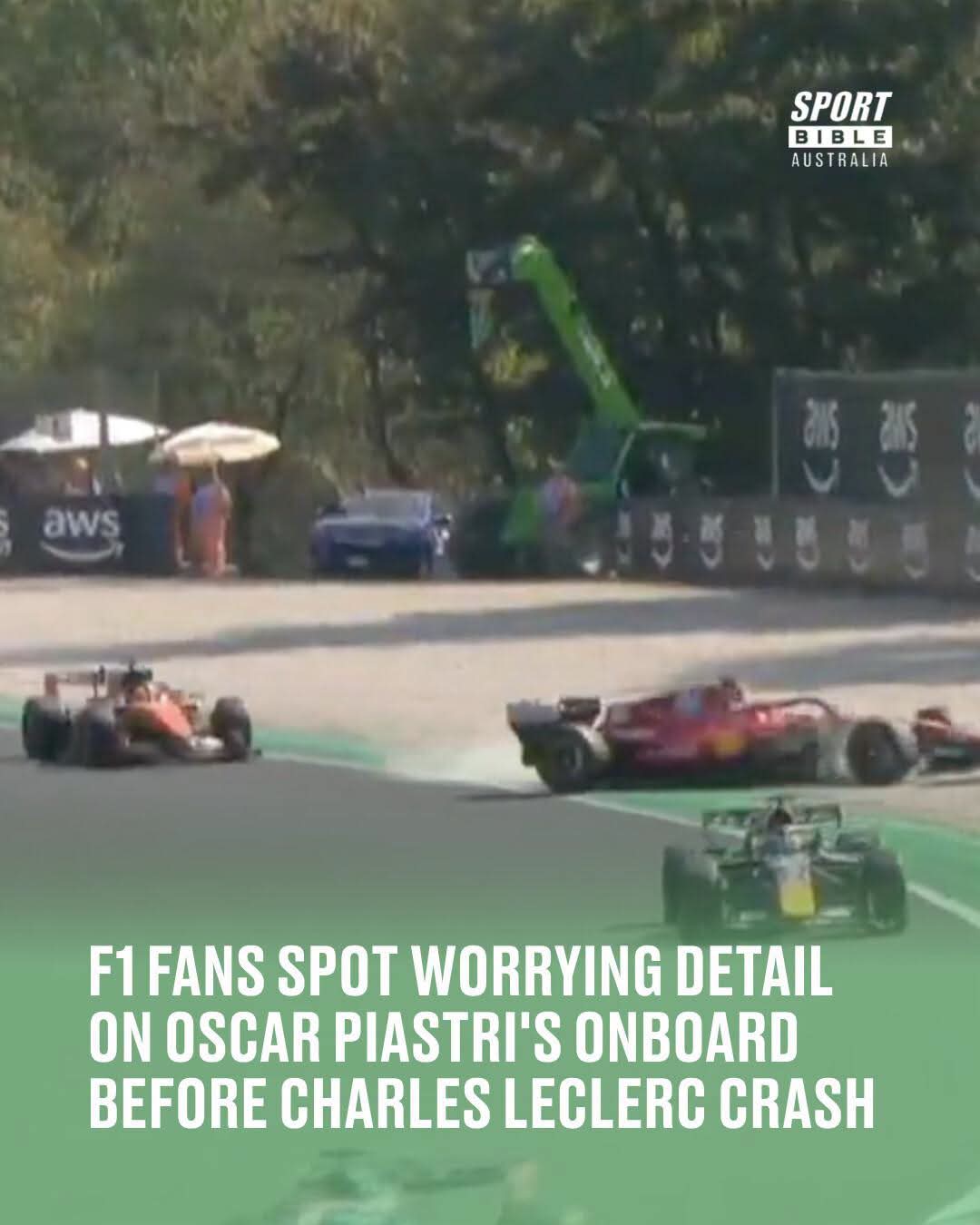 OSCAR PIASTRI ONBOARD FOOTAGE SPARKS NEW THEORY OVER CHARLES LECLERC’S SHOCKING MONZA CRASH