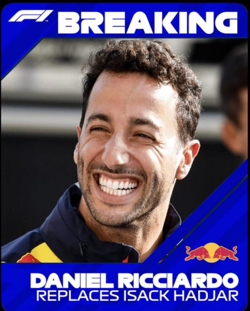 DANIEL RICCIARDO TO REPLACE ISACK HADJAR? RED BULL RUMOUR TRIGGERS HUGE F1 COMEBACK TALK