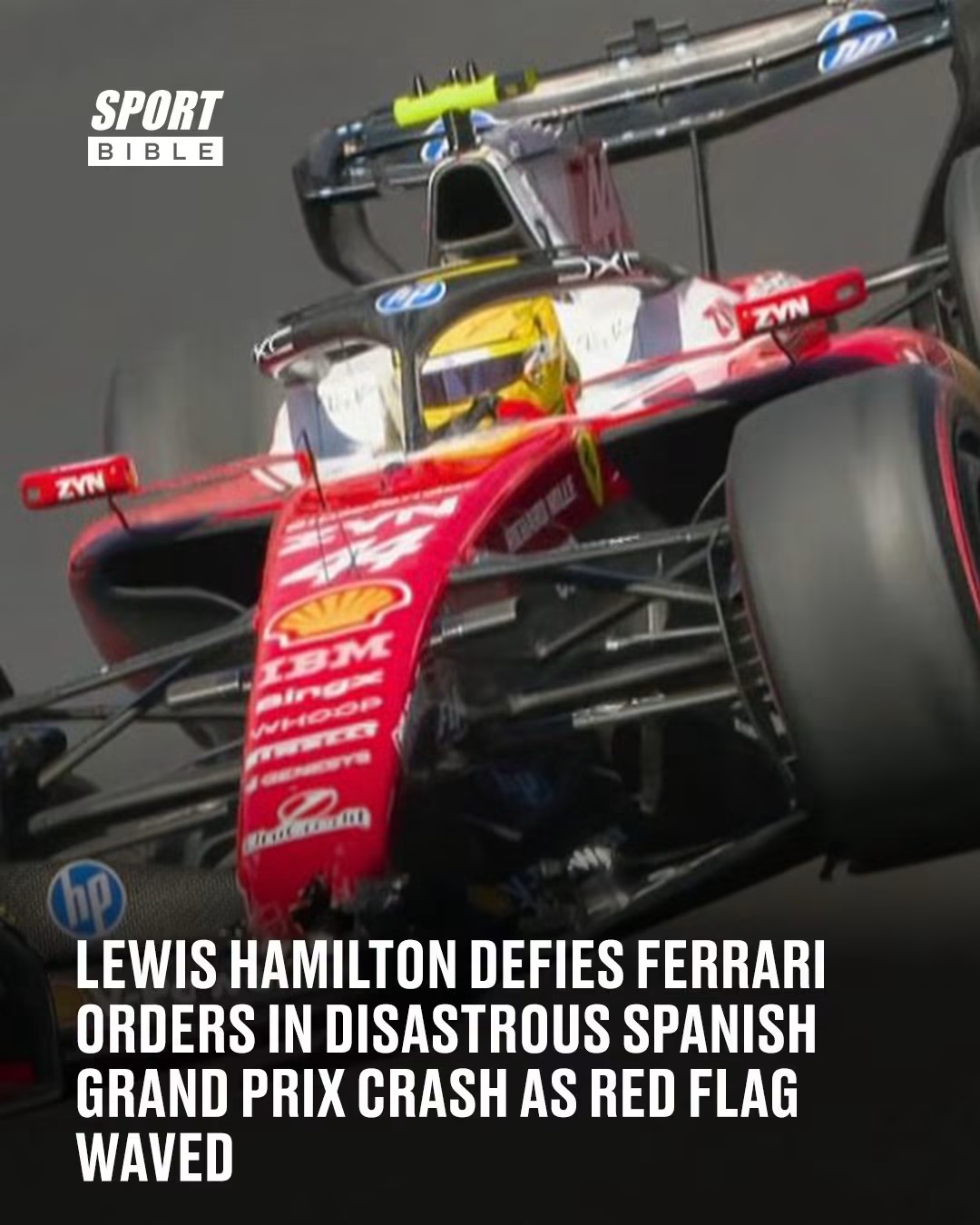 LEWIS HAMILTON DEFIES FERRARI ORDERS AFTER MADRING CRASH AS RED FLAG HALTS SPANISH GRAND PRIX PRACTICE