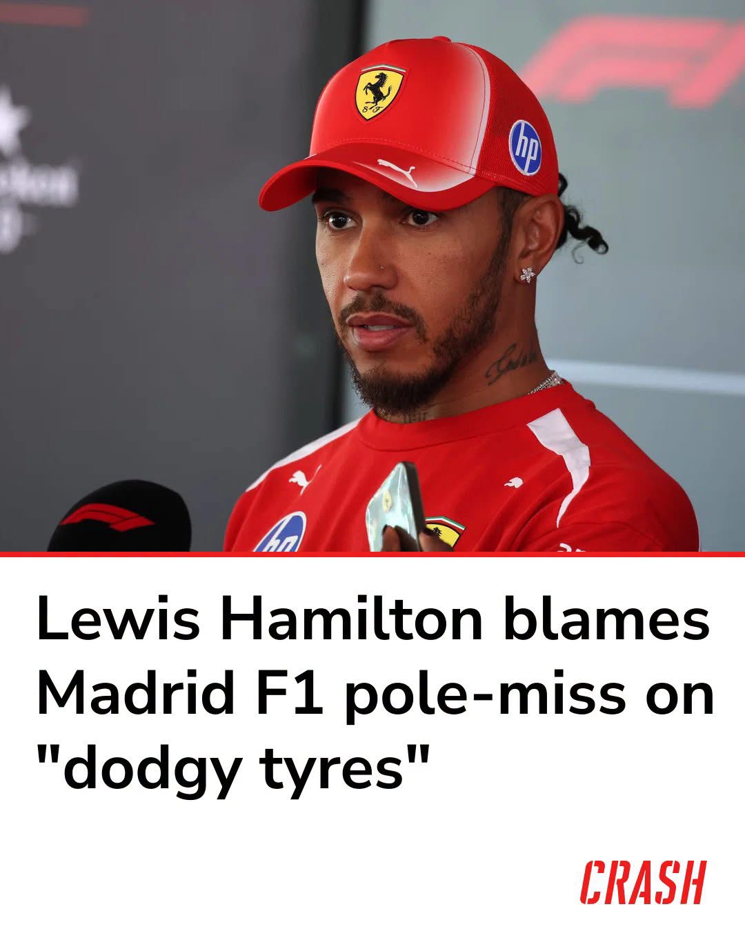 LEWIS HAMILTON BLAMES DODGY TYRES FOR MADRID POLE MISS AS FERRARI FACES UPHILL BATTLE FROM FOURTH