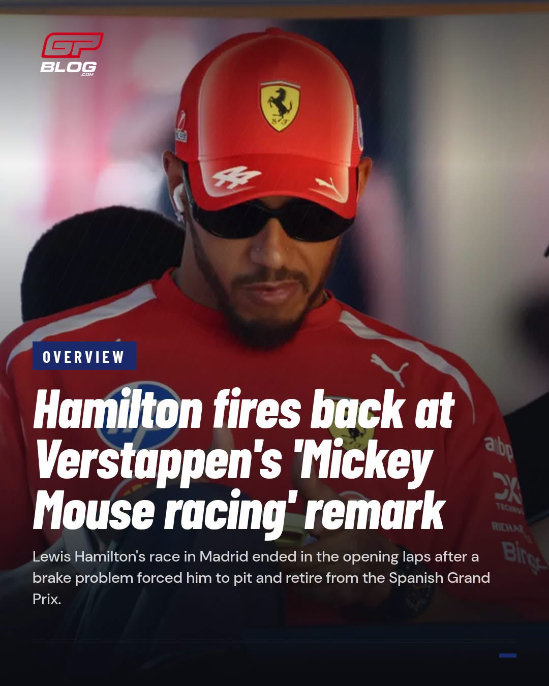 HAMILTON FIRES BACK AT VERSTAPPEN’S MICKEY MOUSE RACING CLAIM AFTER MADRID BRAKE FAILURE DRAMA