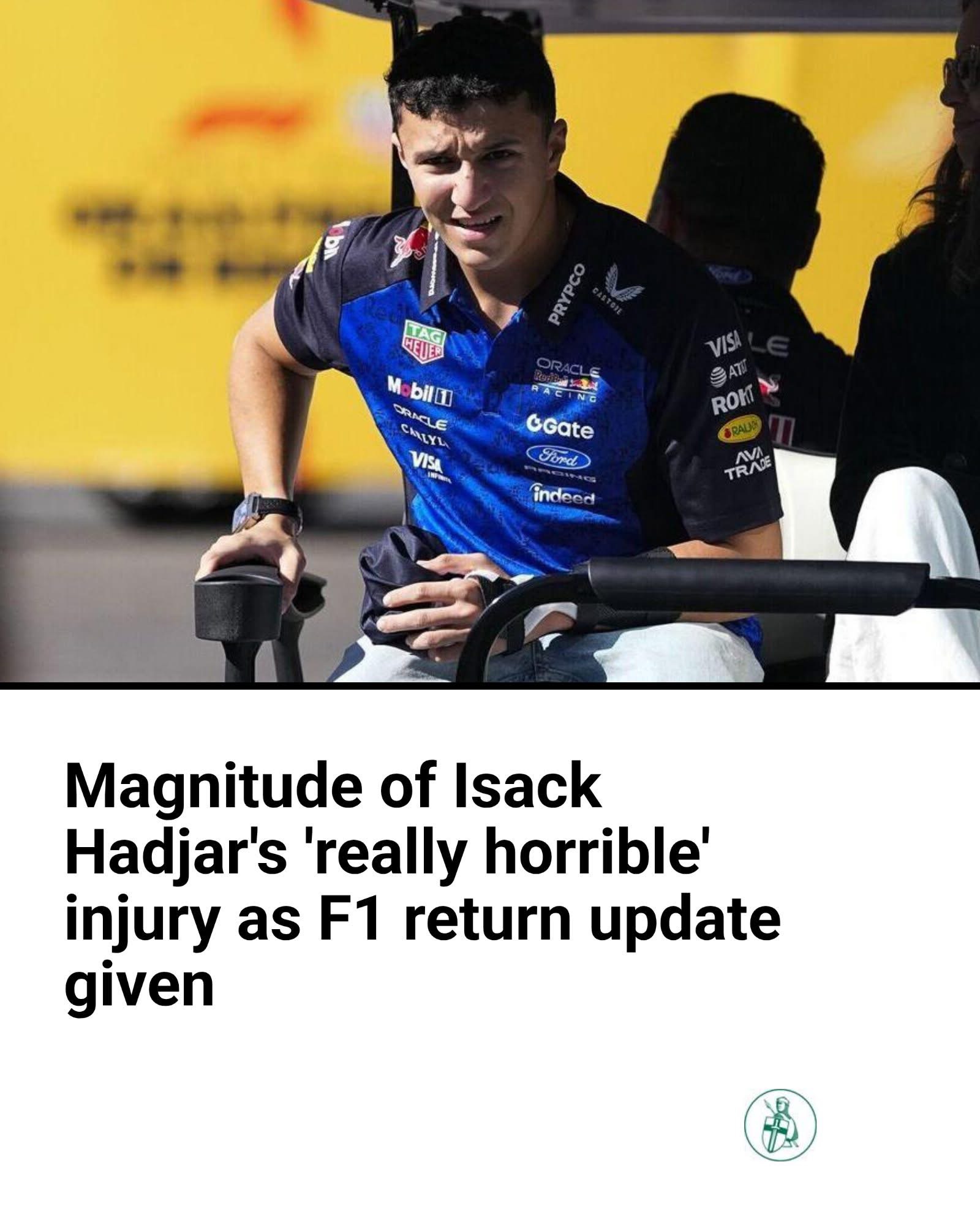 NICO ROSBERG REVEALS MAGNITUDE OF ISACK HADJAR’S REALLY HORRIBLE WRIST INJURY AS RETURN UPDATE GIVEN