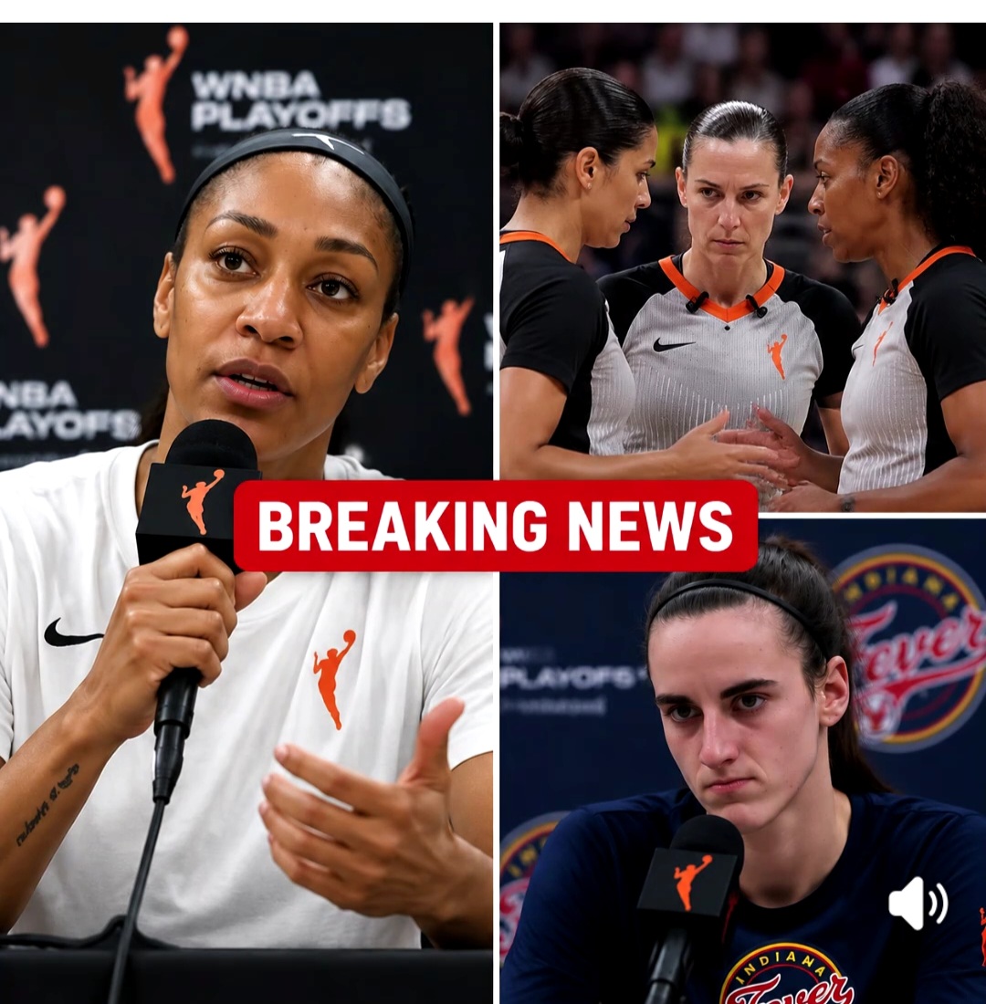 BREAKING NEWS: A’JA WILSON FIRES BACK AT INDIANA AFTER THE ACES’ 99-89 PLAYOFF LOSS — BUT CAITLIN CLARK STAYED CALM, SMILED, AND RESPONDED WITH A WARNING MESSAGE THAT…