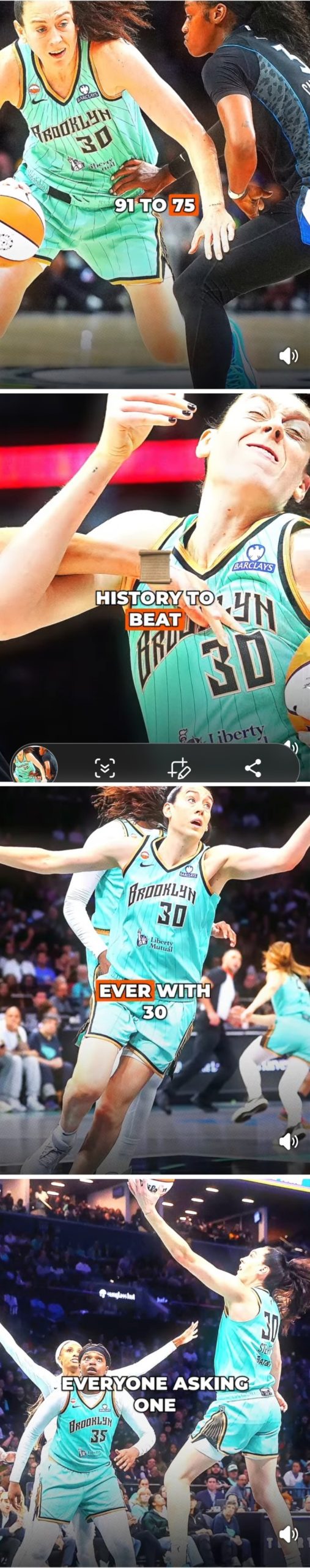 Liberty Shock Minnesota. Breanna Stewart’s 34-point, 12-rebound night pushed the eighth-seeded Liberty past the top-seeded Lynx in Game 1, a first in WNBA playoff history. .