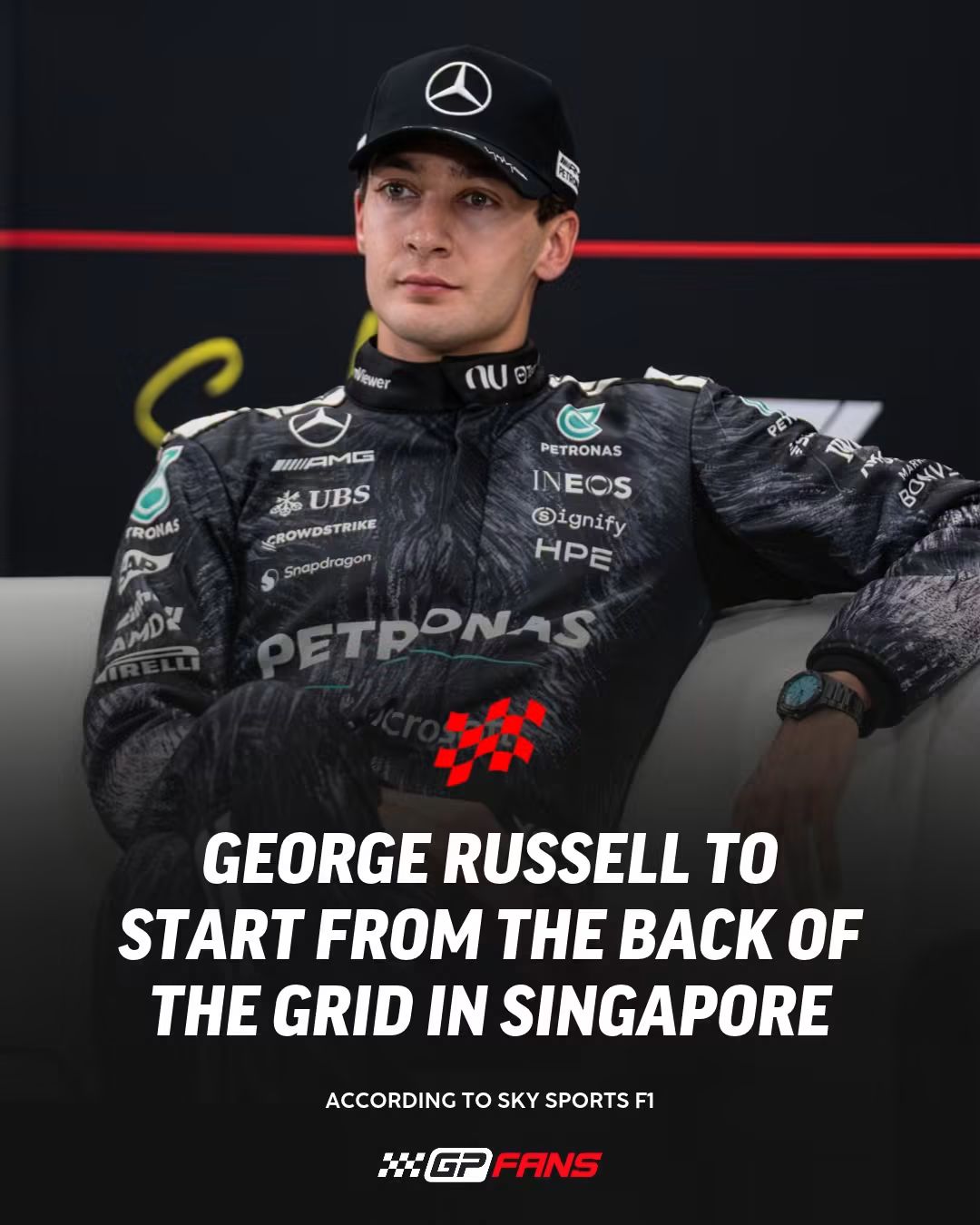 GEORGE RUSSELL FACES BACK-OF-THE-GRID PENALTY IN SINGAPORE AFTER POWER UNIT FAILURE THROWS TITLE HOPES INTO CHAOS