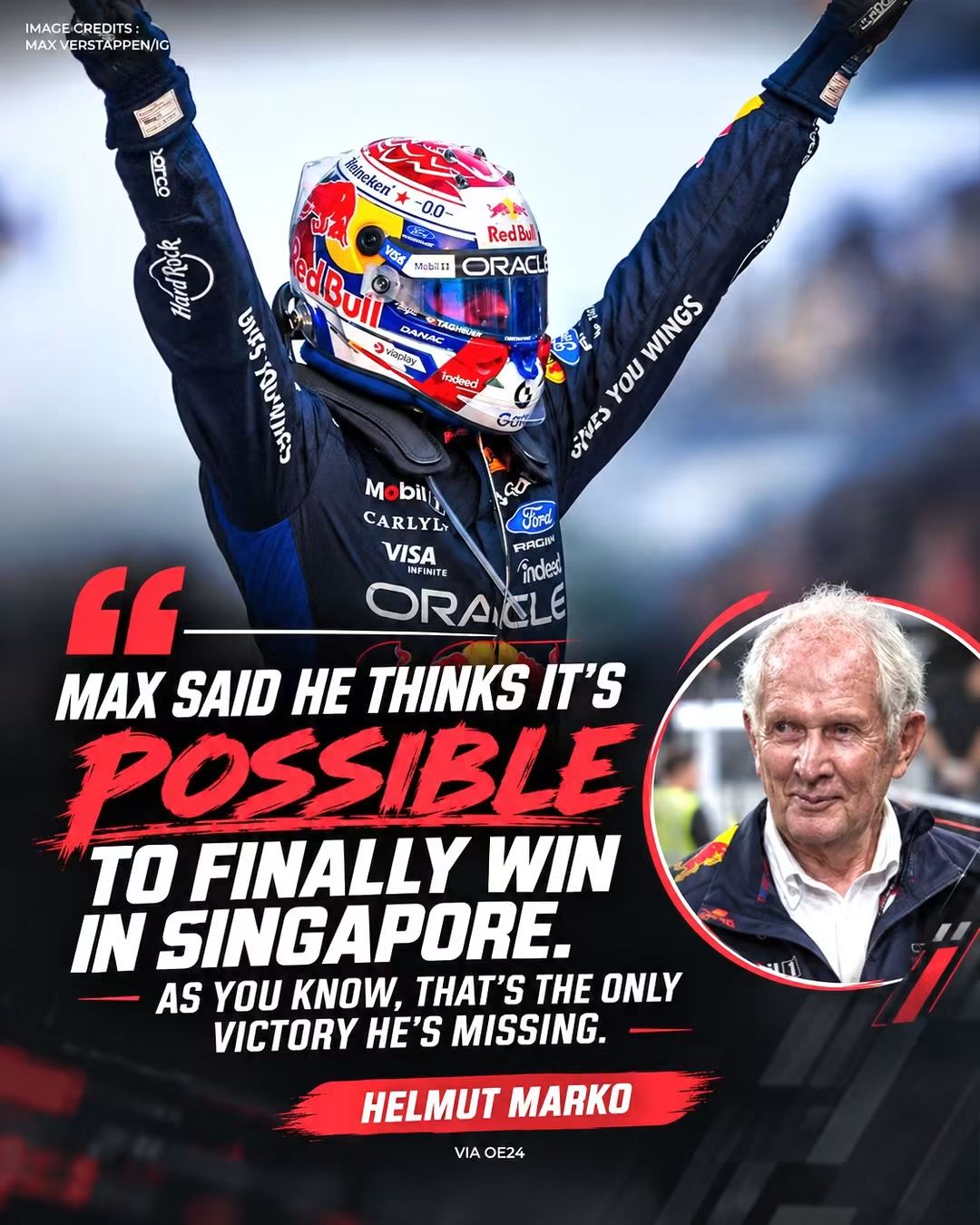 MAX VERSTAPPEN BELIEVES A SINGAPORE VICTORY IS FINALLY WITHIN REACH AFTER SEPANG BREAKTHROUGH