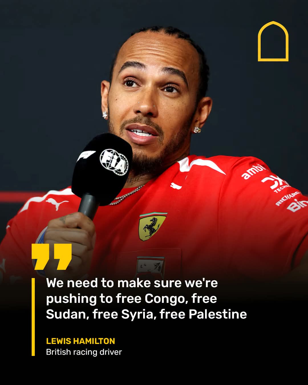 LEWIS HAMILTON DELIVERS POWERFUL MESSAGE FOR CONGO, SUDAN, SYRIA AND PALESTINE AS F1 AFRICA RETURN DEBATE GROWS